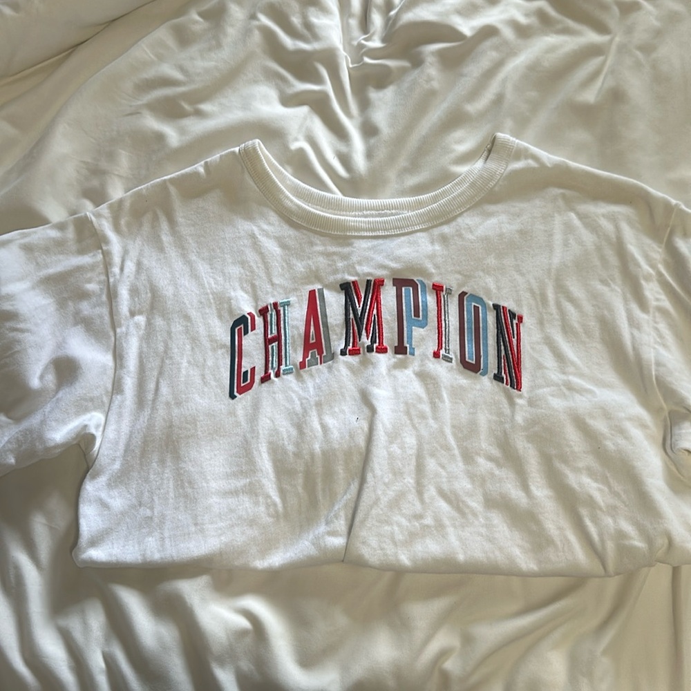 RED WHITE BLUE champion crop top